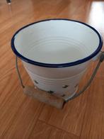 SEAU / POT DE FLEUR EN ÉMAIL, Enlèvement ou Envoi