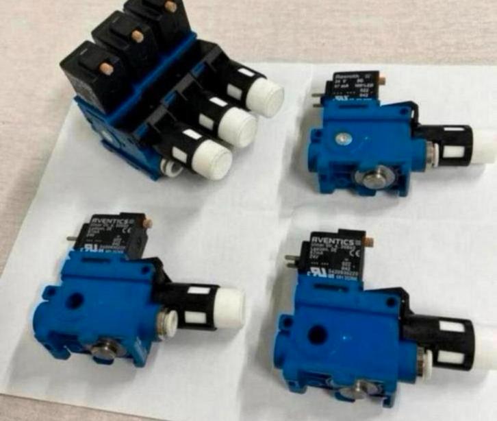 6x Pneumatische magneetklep magneet ventiel Aventics-Rexroth, Hobby en Vrije tijd, Elektronica-componenten, Zo goed als nieuw