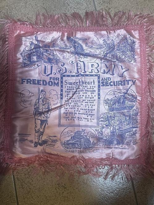 U.S. WW2 Sweetheart (pillow) kussen  - Camp Haan California, Verzamelen, Militaria | Tweede Wereldoorlog, Ophalen of Verzenden