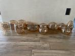 Set van 11 glazen lampenkappen, amberkleur , nieuw, Huis en Inrichting, Lampen | Lampenkappen, Ophalen, Nieuw