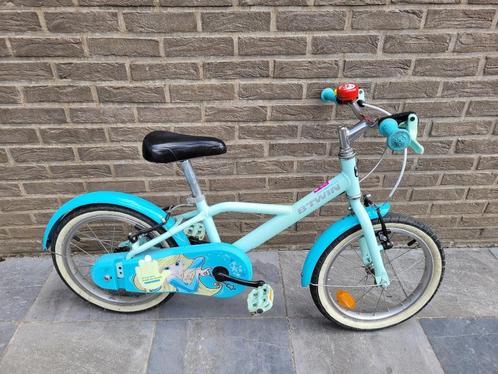 Meisjesfiets Btwin 16 inch blue princess, Fietsen en Brommers, Fietsen | Meisjes, Gebruikt, 16 inch, Ophalen