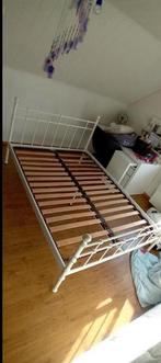 Ikea bed wit 140x200 met lattenbodem, Ophalen, Gebruikt, Wit, 140 cm
