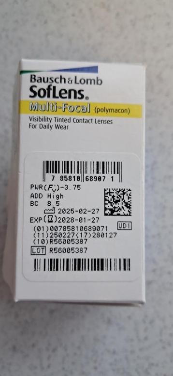 Multifocale contactlenzen -3.75. (6stuks) beschikbaar voor biedingen