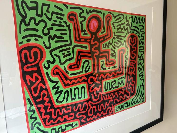 Keith Haring - Sérigraphie - 105x85cm, Antiquités & Art, Art | Lithographies & Sérigraphies, Enlèvement