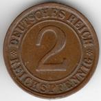 Duitsland : 2 Reichspfennig 1924 G Karlsruhe  KM#38  Ref 134, Postzegels en Munten, Munten | Europa | Niet-Euromunten, Duitsland