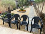 Gratis 4 terras-stoelen, Tuin en Terras, Ophalen, Gebruikt, Plastic, Stapelbaar