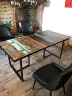 Eettafel 180x90x75 cm massief gerecycled hout, Huis en Inrichting, Ophalen