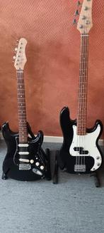 Elec.Gitaar + Basgitaar, Muziek en Instrumenten, Snaarinstrumenten | Gitaren | Elektrisch, Ophalen, Gebruikt