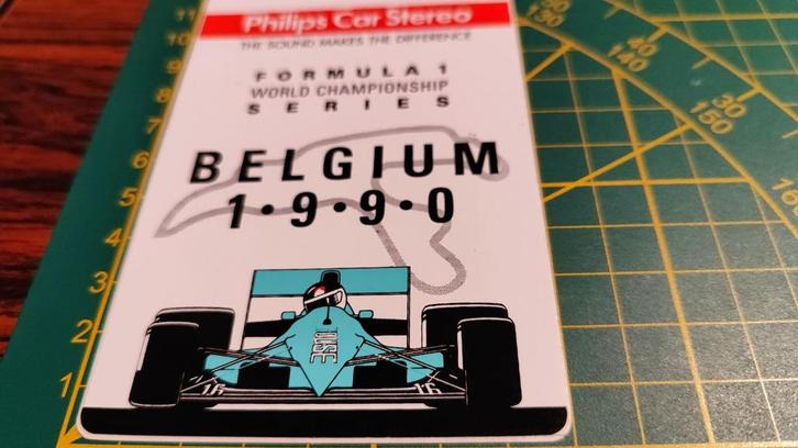 Sticker F1 Philips car stereo Belgium GP '90 Leyton House F1, Verzamelen, Stickers, Ophalen of Verzenden