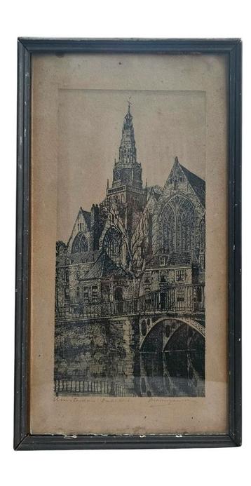 Belle gravure de Marius Janssen (1885-1957). beschikbaar voor biedingen