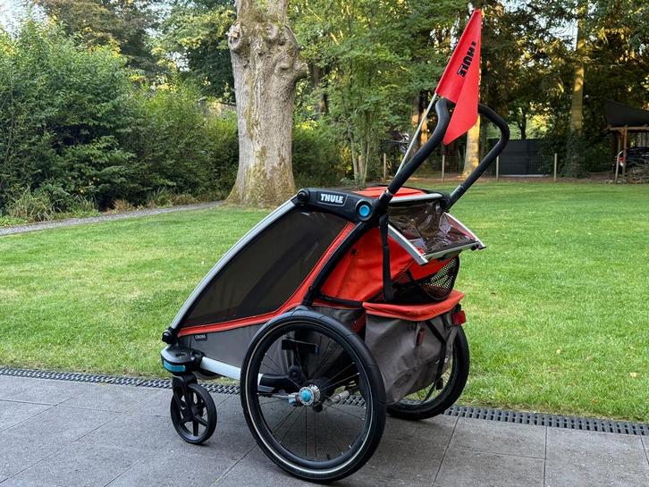 Thule Chariot Cross fietskar / wandelkar, Fietsen en Brommers, Fietsaccessoires | Aanhangwagens en Karren, Kinderkar, Vering, Opvouwbaar