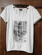 Witte T-shirt met vooraan print van JBC, L, Vêtements | Femmes, T-shirts, Enlèvement ou Envoi, Comme neuf