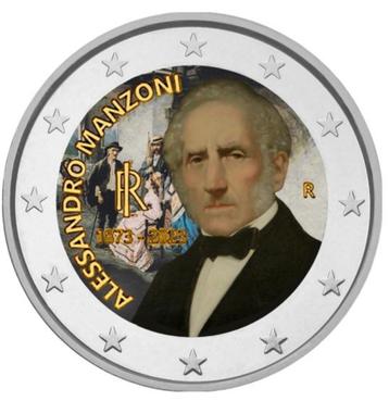 2 euros Italie 2023 Alessandro Manzoni coloriée, Enlèvement ou Envoi, Italie, 2 euros