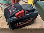 Milwaukee 12 Ah M18 batterij met hoog vermogen, Doe-het-zelf en Bouw, Ophalen of Verzenden, Zo goed als nieuw