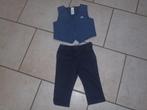 blauwe broek + mouwloos vest maat 74, Kinderen en Baby's, Ophalen, Zo goed als nieuw, Jongetje, Setje