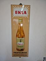 Oude emaille reclamebord ekla, Verzamelen, Biermerken, Ophalen, Gebruikt, Reclamebord, Plaat of Schild