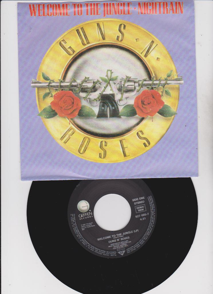 Guns N' Roses – Welcome To The Jungle / Nightrain  MINT, CD & DVD, Vinyles Singles, Comme neuf, Single, Rock et Metal, 7 pouces