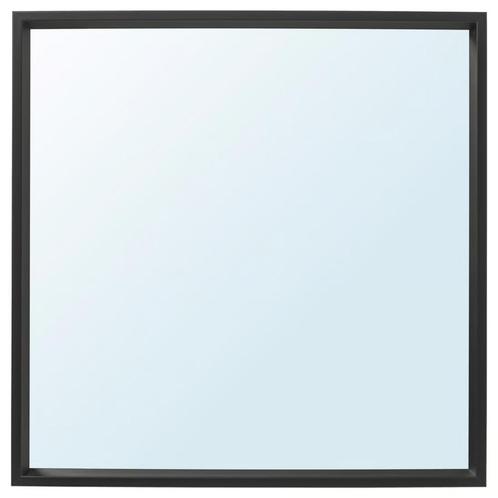 Spiegel - Nissedal - Zwart - 65x65 cm, Huis en Inrichting, Woonaccessoires | Spiegels, Zo goed als nieuw, 50 tot 75 cm, Minder dan 100 cm