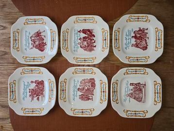 Boch La Louviére 6 X schilder Cornelis Troost 60/70's beschikbaar voor biedingen
