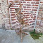 Vintage rotan bamboe bloempotstaander slang, Ophalen