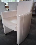 Leren kuipstoelen  met wieltjes, Ophalen, Beige, 50 tot 100 cm, Zo goed als nieuw