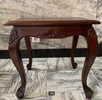 Mahonie houten bijzettafeltje, Maison & Meubles, Tables | Tables d'appoint, Comme neuf, Moins de 45 cm, Rectangulaire, Bois