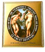 Reclamebord "De verboden vrucht"  Hoegaarden, Verzamelen, Biermerken, Gebruikt, Ophalen of Verzenden