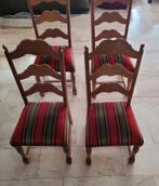 Schitterende vintage stoelen van massief eikenhout met gesto, Ophalen
