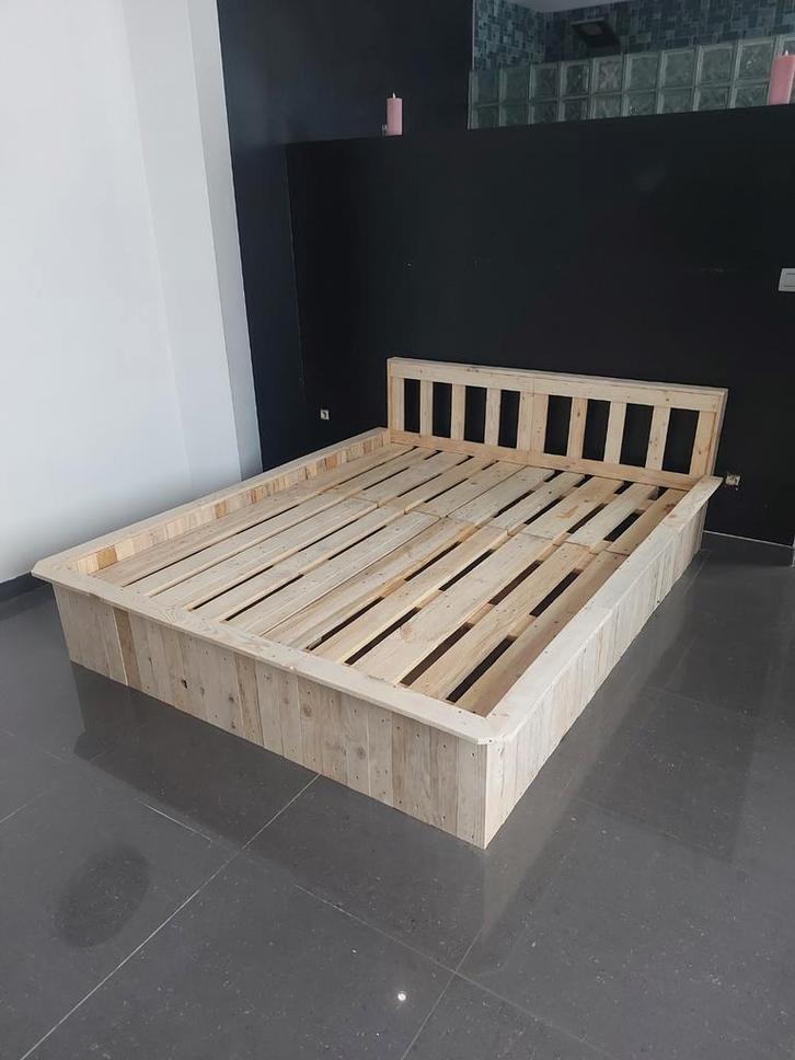 Lit en bois 1 ou 2 personnes, Huis en Inrichting, Slaapkamer | Bedden