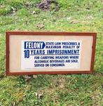 Mooi kader, lijst met toch wel een aparte tekst🙂, Ophalen of Verzenden, Gebruikt, Reclamebord