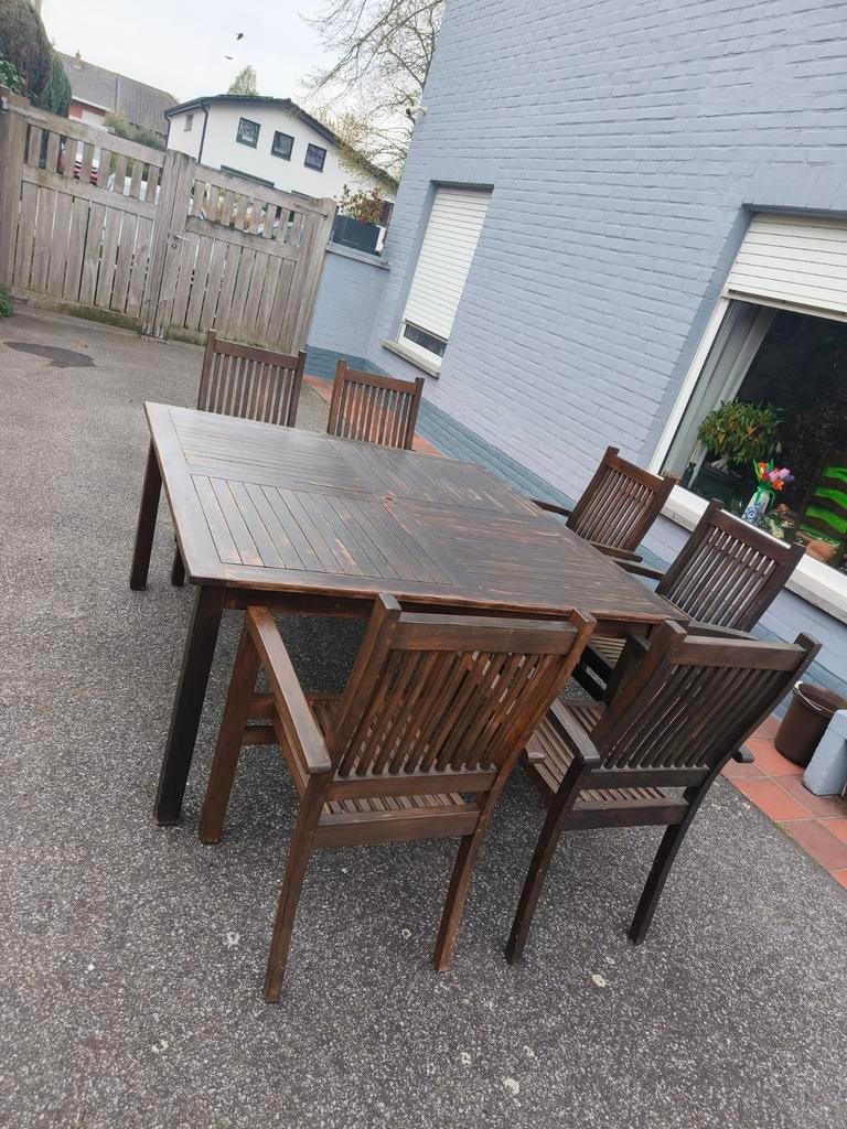 Teak tuintafel 150cm x 150cm, Tuin en Terras, Ophalen