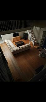 Canapé d’angle XXL cuir beige confort premium loft salon, Maison & Meubles, Enlèvement