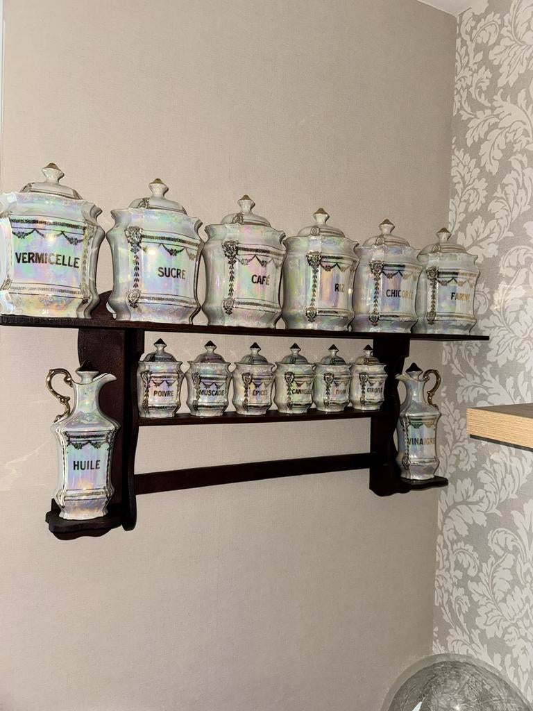 Antiek stel voorraadpotten compleet, Ophalen, Zo goed als nieuw