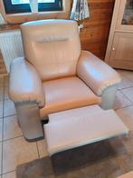 Fauteuils relax cuir beige, Enlèvement, Cuir