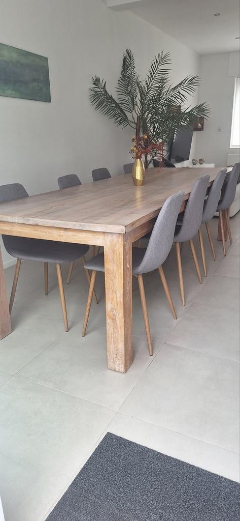 Grande table et 8 chaises, Maison & Meubles, Enlèvement