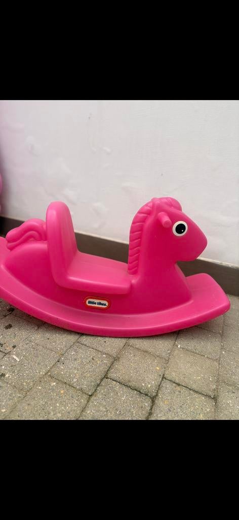 Schommelpaard roze, Ophalen, Zo goed als nieuw