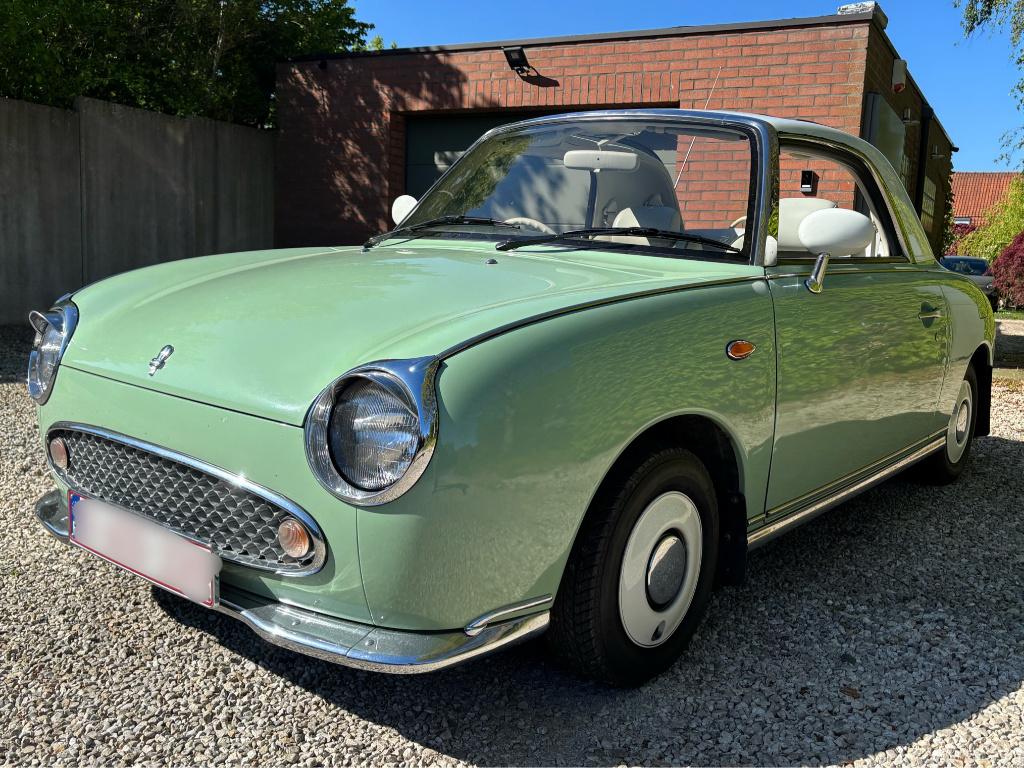 nissan figaro oldtimer automaat in super conditie, Auto's, Oldtimers, 4 zetels, Beige, Cabriolet, Leder