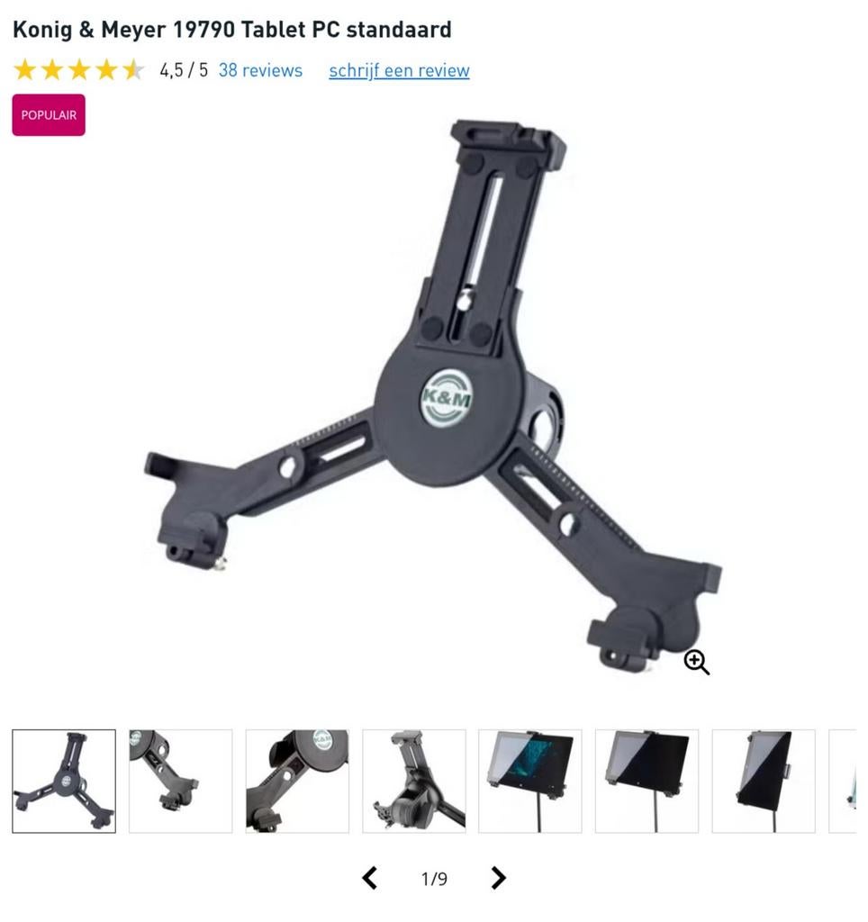 Tablethouder, Ophalen