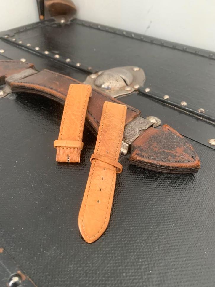 Fulco Record horlogeband - Vintage leer 20 mm, Antiek en Kunst, Antiek | Klokken, Ophalen of Verzenden