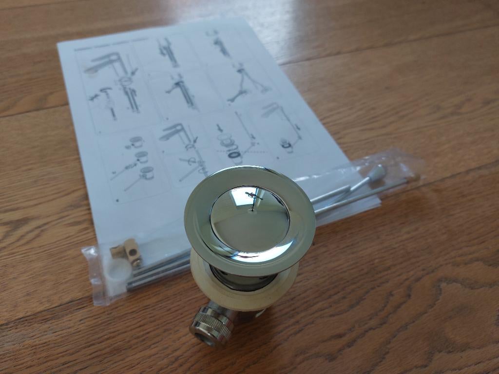 Afvoerplug crepine nieuw, Doe-het-zelf en Bouw, Ophalen, Nieuw, Chroom, Wastafel