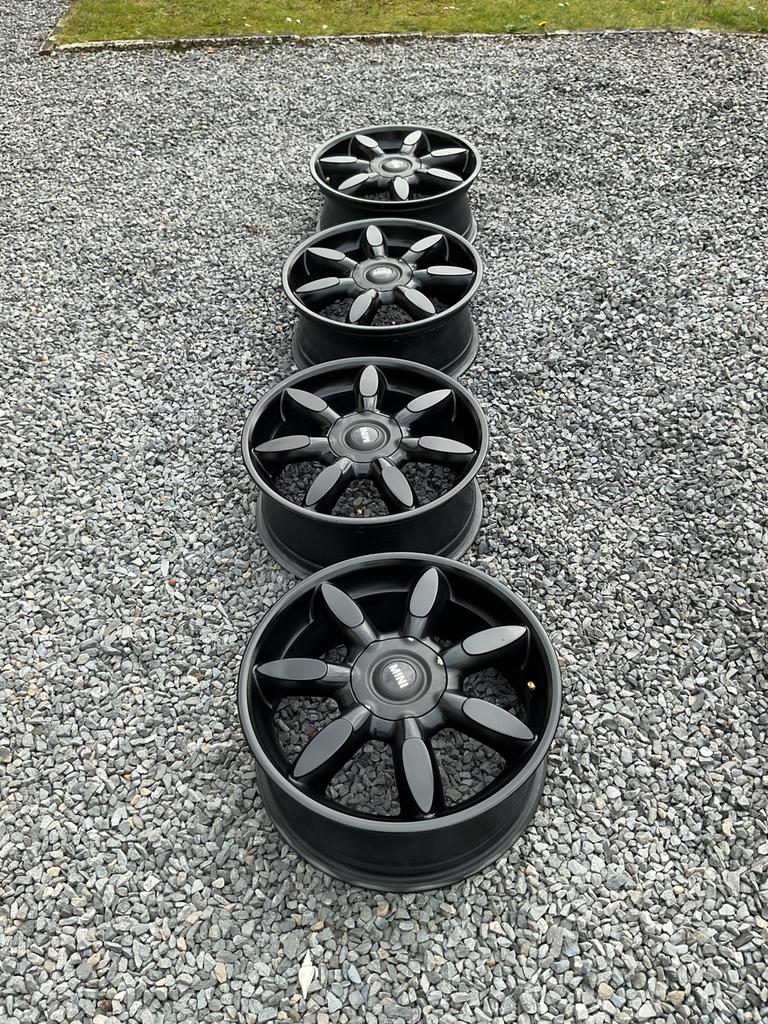 Mini cabrio velgen 4gaats hoogglans zwart 17 inch, Auto-onderdelen, Ophalen, Mini