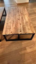 Tables basses industrielles bois & métal — lot de 2, Huis en Inrichting, Ophalen, Gebruikt, 100 tot 150 cm, 50 tot 100 cm