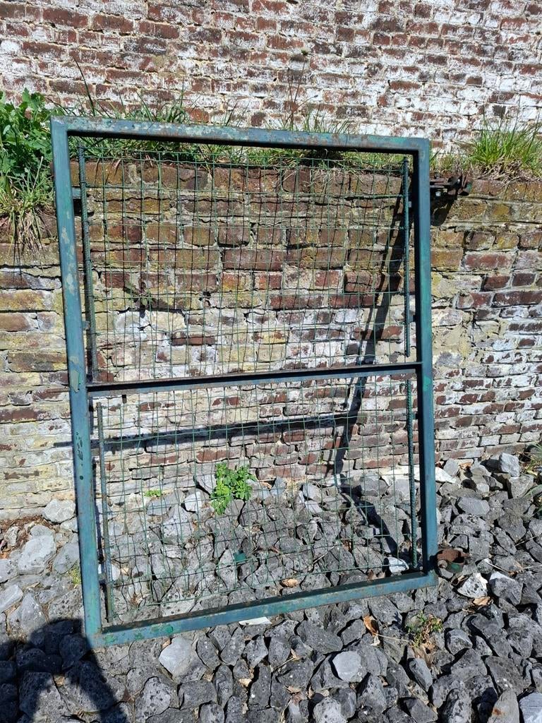 Porte de jardin en fer. Bon état. Couleur verte., Jardin & Terrasse, Enlèvement