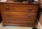 Ancien meuble à tiroirs en bois massif, Maison & Meubles, Enlèvement, Comme neuf, Métal