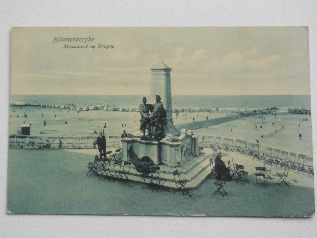 postkaart Blankenberge monument Lippens Debruyne, Verzenden, Voor 1920, Gelopen, West-Vlaanderen