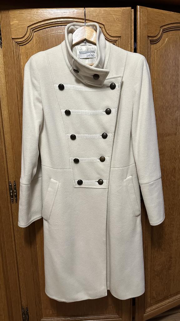 Damesmantel Heine maat 38 crème wit, Vêtements | Femmes, Vestes | Hiver, Taille 38/40 (M), Comme neuf, Enlèvement, Blanc