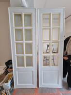 Doubles portes battantes anciennes,vitrage biseauté,restauré, Enlèvement