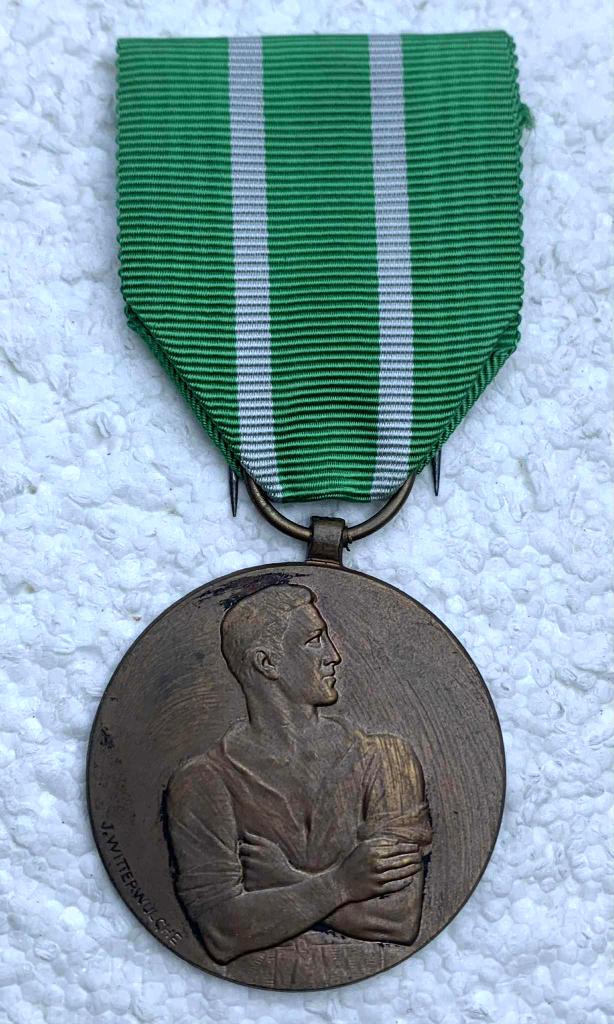 Medaille, Werkweigeraar-Weggevoerden 40-45, Met WITTE lijnen, Enlèvement ou Envoi, Armée de terre, Ruban, Médaille ou Ailes