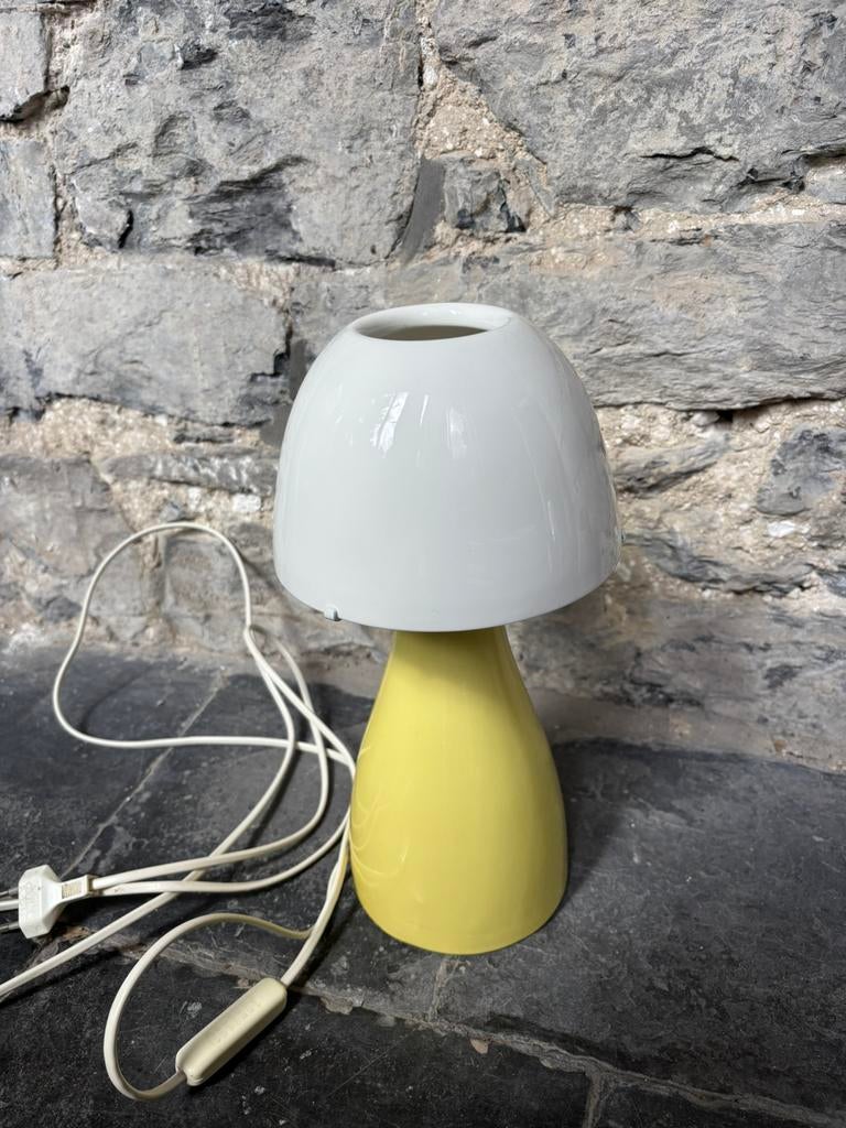 Vintage IKEA PS keramische paddenstoellamp, Huis en Inrichting, Lampen | Tafellampen, Zo goed als nieuw, Minder dan 50 cm, Overige materialen