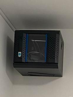 10 inch 4U Patchkast met glazendeur, Computers en Software, Serverkasten, Zo goed als nieuw, Glas, Plaatstaal, Ophalen